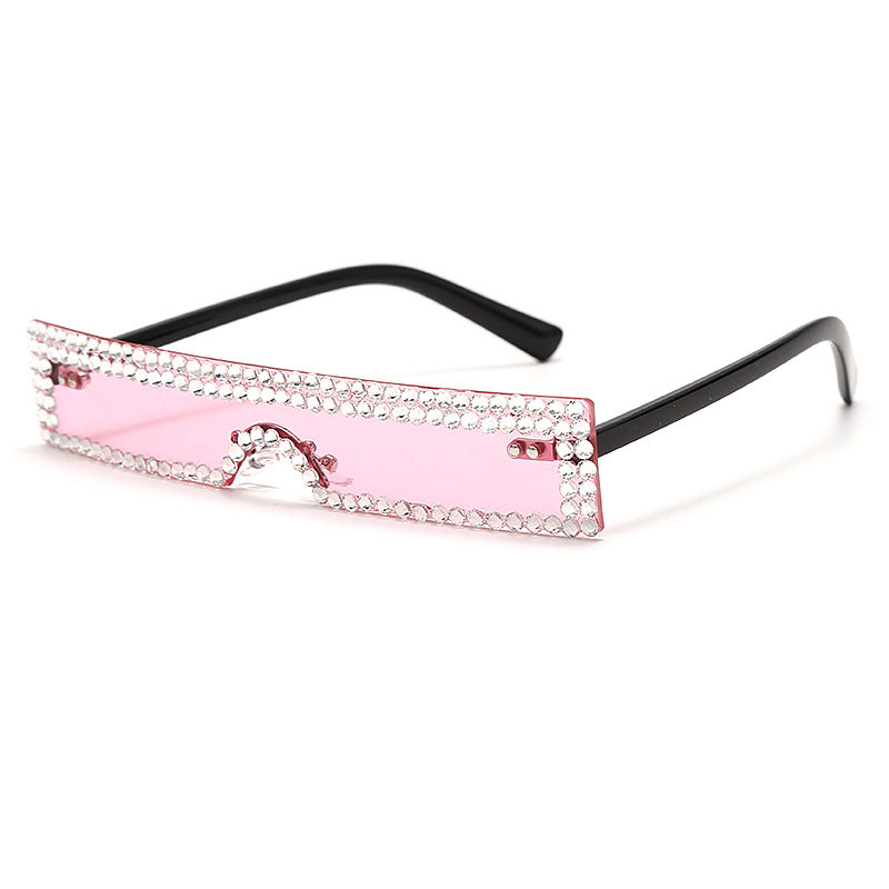 Small Square Glasses Luxury Rhinestone Fashion Sunglasses